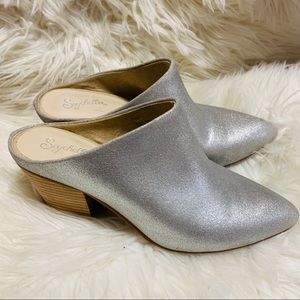 Seychelles silver leather got your answer mule 7.5